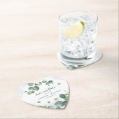 Sparen onze Datum Eucalyptus Greenery Succulent Ma Kartonnen Onderzetters (Insitu)