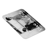 Sparen onze Datum Moderne Handgeschreven Foto van  Magneet (Rechterzijde)