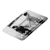 Sparen onze Datum Moderne Handgeschreven Foto van  Magneet (Linkerzijde)