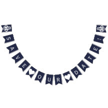 Sparen onze Datum Nautical Bunting Foto Prop