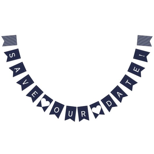 Sparen onze Datum Nautical Bunting Foto Prop Vlaggetjes (Alle)