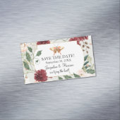 Sparen Onze Datum Waterverf Butterfly Garden Flora Magnetisch Visitekaartje (Voorbeeld)