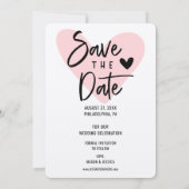 Sparen onze DatumKalender Modern Rustic Kraft Kaar (Achterkant)