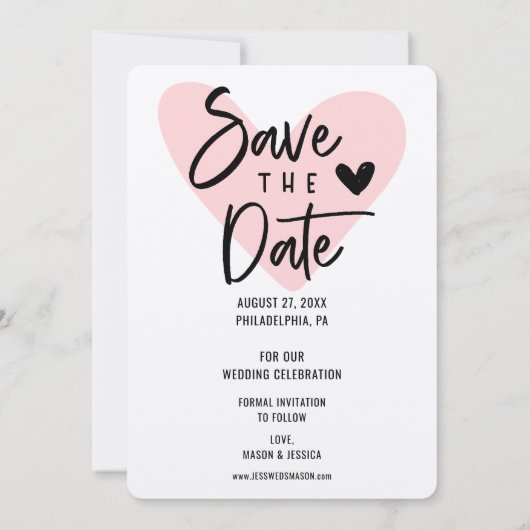 Sparen onze DatumKalender Modern Rustic Kraft Kaar (Achterkant)