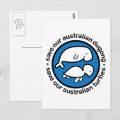 Sparen onze dugong & schildpadden briefkaart (Voorkant / Achterkant)