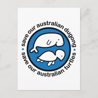 Sparen onze dugong & schildpadden briefkaart