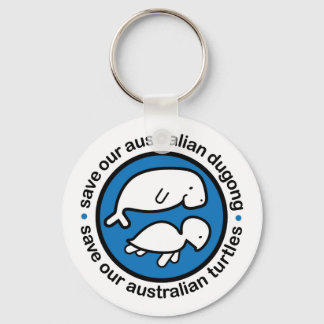 Sparen onze dugong & schildpadden sleutelhanger