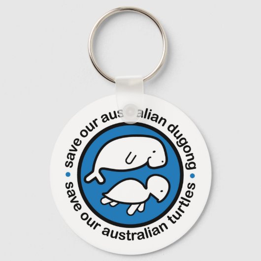 Sparen onze dugong & schildpadden sleutelhanger (Voorkant)
