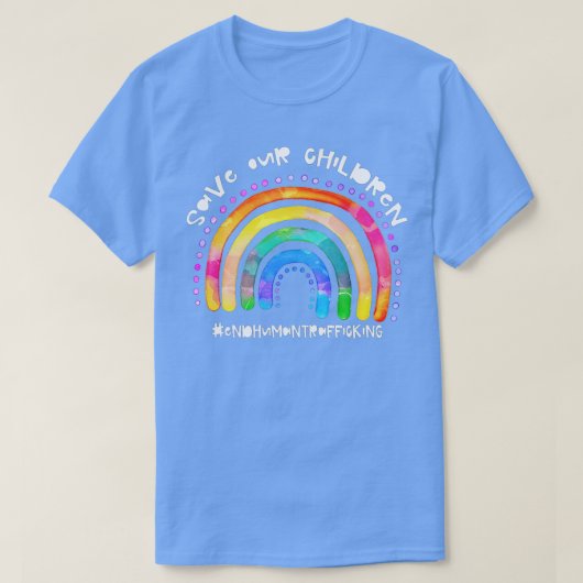 Sparen onze kinderen en Eind de mensensmokkel ware T-shirt (Design voorkant)