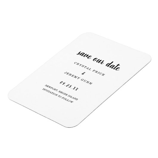 Sparen onze Minimale Weddenschap van de Datum Magneet (Linkerzijde)