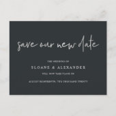 Sparen onze Nieuwe Datum Moderne Uitstel van de We Aankondigingskaart (Voorkant)