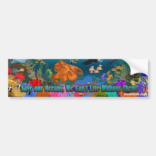 Sparen Onze Oceanen Bumpersticker 1