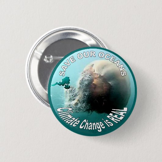 Sparen Onze Oceanen - Button (Voorkant /achterkant)