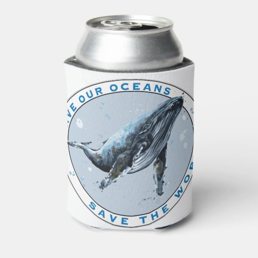 Sparen Onze Oceanen - het Ontwerp van de Groot Blikjeskoeler (Blikje Achterkant)