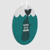 Sparen onze oceanen Milieukundewalvis Kind Ornament (voorkant)