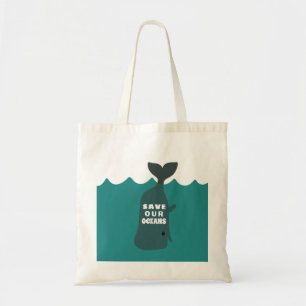 Sparen onze oceanen Milieukundewalvis Kind Tote Bag