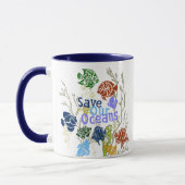 Sparen Onze Oceanen Nautical Coral Reef Coffee Cup Mok (Links)