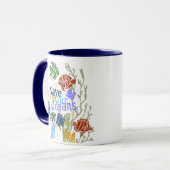 Sparen Onze Oceanen Nautical Coral Reef Coffee Cup Mok (Voorkant links)