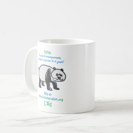 Sparen onze Pandas Koffiemok (Voorkant links)