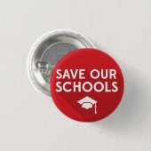 Sparen Onze Scholen Ronde Button 3,2 Cm (Voorkant /achterkant)