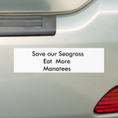 Sparen onze       Seagrasseet       Meer Manatees Bumpersticker (Op auto)