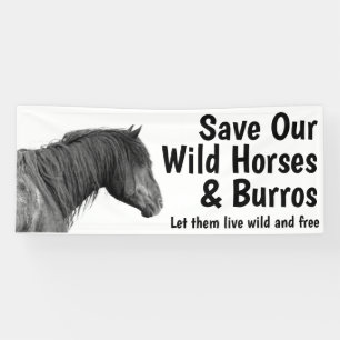 Sparen onze Wilde Paarden 2.5 x 6 Spandoek