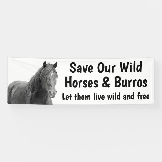 Sparen onze Wilde Paarden 2.5 x 8 Banner (Horizontaal)