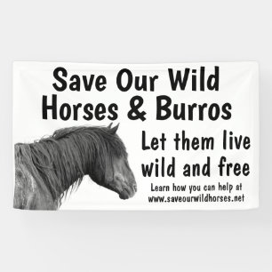 Sparen onze Wilde Paarden 3 x 5 Banner