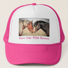 Sparen onze wilde Paarden Hot Pink Trucker Hat Trucker Pet