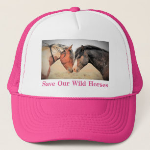 Sparen onze wilde Paarden Hot Pink Trucker Hat Trucker Pet