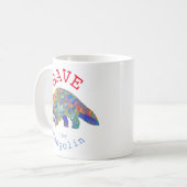 Sparen Pangolins schattige kerstslogan Koffiemok (Voorkant links)