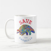 Sparen Pangolins schattige kerstslogan Koffiemok (Links)