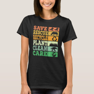 Sparen Redding Recyclen de Vintage van de Retro va T-shirt