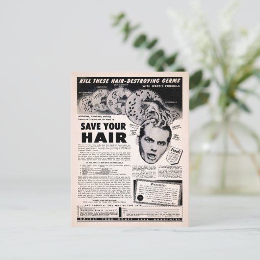  sparen Uw Briefkaart van de Reclame van het Haar (Staand voorkant)