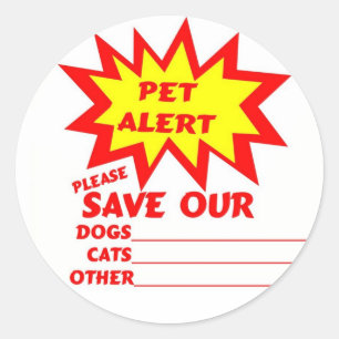 Sparen Uw Pet van een Huis brand Ronde Sticker