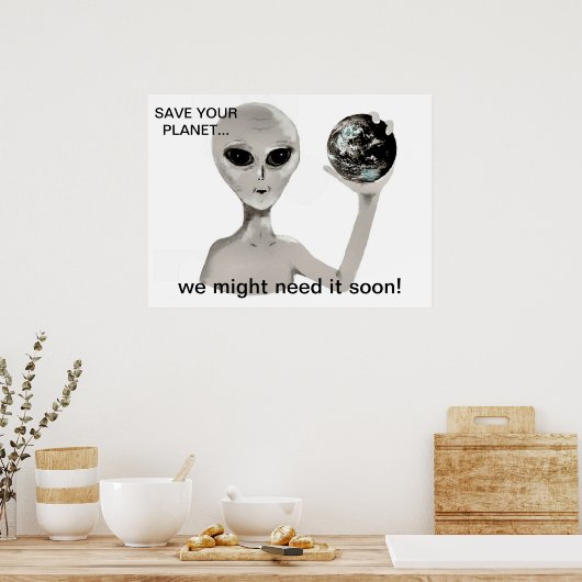 Sparen Uw Planet Poster (Keuken)