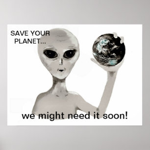 Sparen Uw Planet Poster