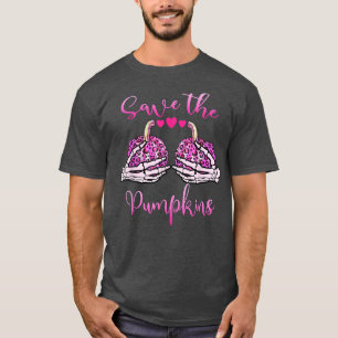 Sparen Uw Pumpkins Borst Cancer Awareness Hallow T-shirt