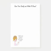 "Sparen Uw Saniteit en schrijf het neer!" DIVA Post-it® Notes (Voorkant)