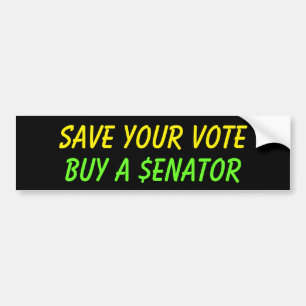 Sparen Uw Stemming Koop een Politieke Humor van de Bumpersticker
