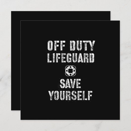 Sparen uzelf Lifeguard Pool Guard Off Kaart (Voorkant / Achterkant)