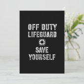 Sparen uzelf Lifeguard Pool Guard Off Kaart (Staand voorkant)