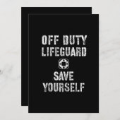 Sparen uzelf Lifeguard Pool Guard Off Kaart (Voorkant / Achterkant)