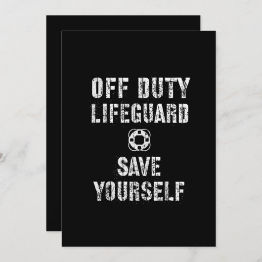 Sparen uzelf Lifeguard Pool Guard Off Kaart (Voorkant / Achterkant)
