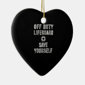 Sparen uzelf Lifeguard Pool Guard Off Keramisch Ornament (Rechts)