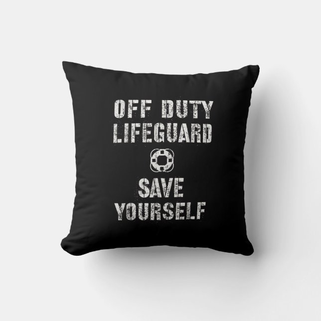 Sparen uzelf Lifeguard Pool Guard Off Kussen (Voorkant)