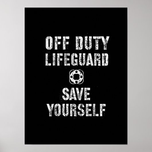 Sparen uzelf Lifeguard Pool Guard Off Poster (Voorkant)