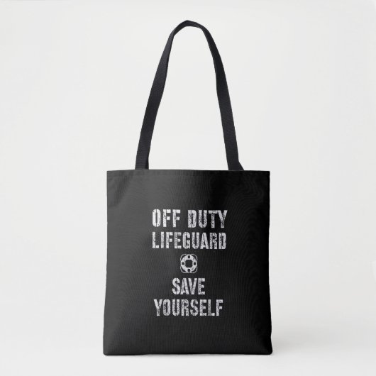 Sparen uzelf Lifeguard Pool Guard Off Tote Bag (Voorkant)