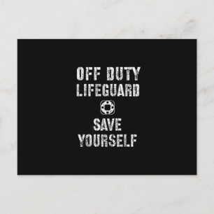 Sparen uzelf Lifeguard Swimming Pool Guard Off Aankondigingskaart