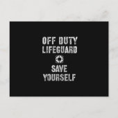 Sparen uzelf Lifeguard Swimming Pool Guard Off Aankondigingskaart (Voorkant)